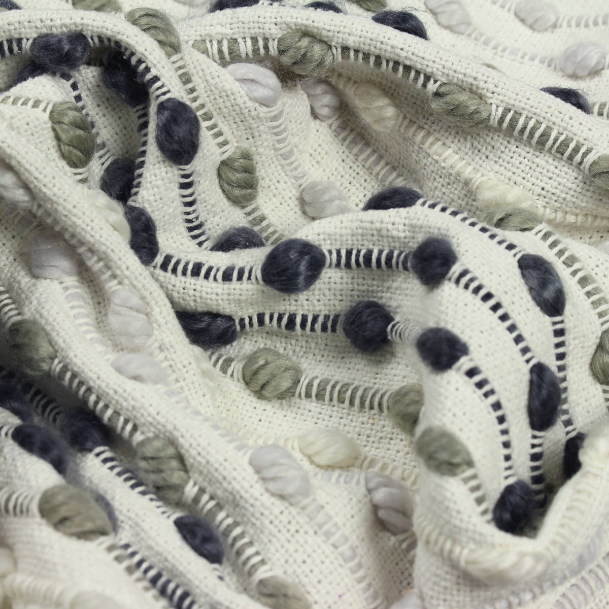Dhadit Stripe Throw, Grey