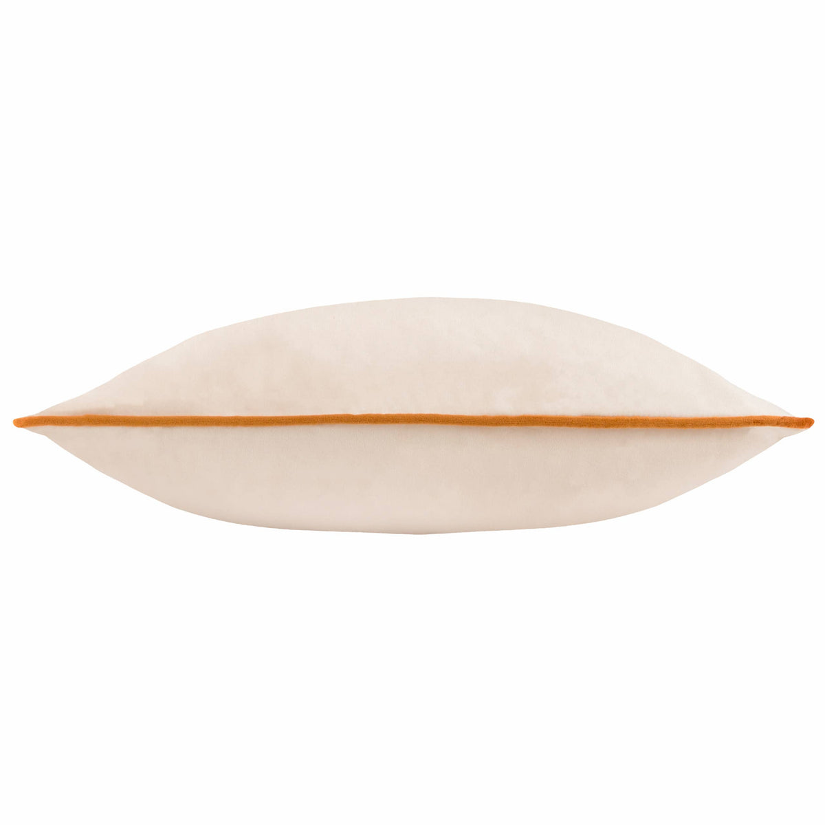 Meridian Velvet Cushion, Ecru/Ginger