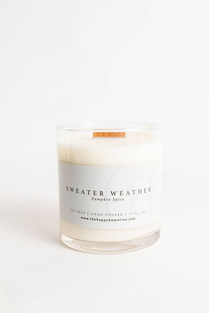 Sweater Weather Wood Wick Candle, 11 oz