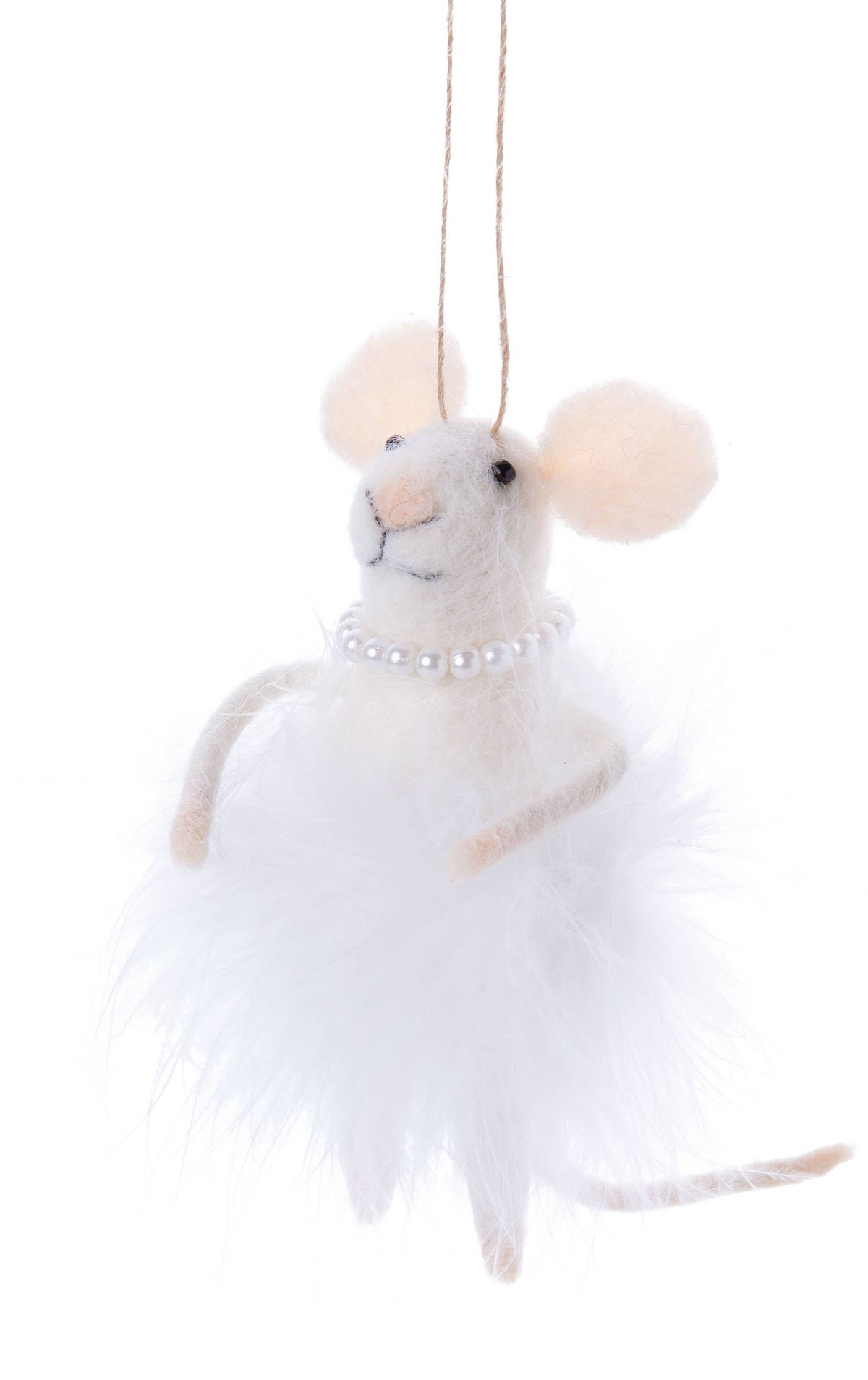 Snowdrop Celeste Felt Mouse Ornament