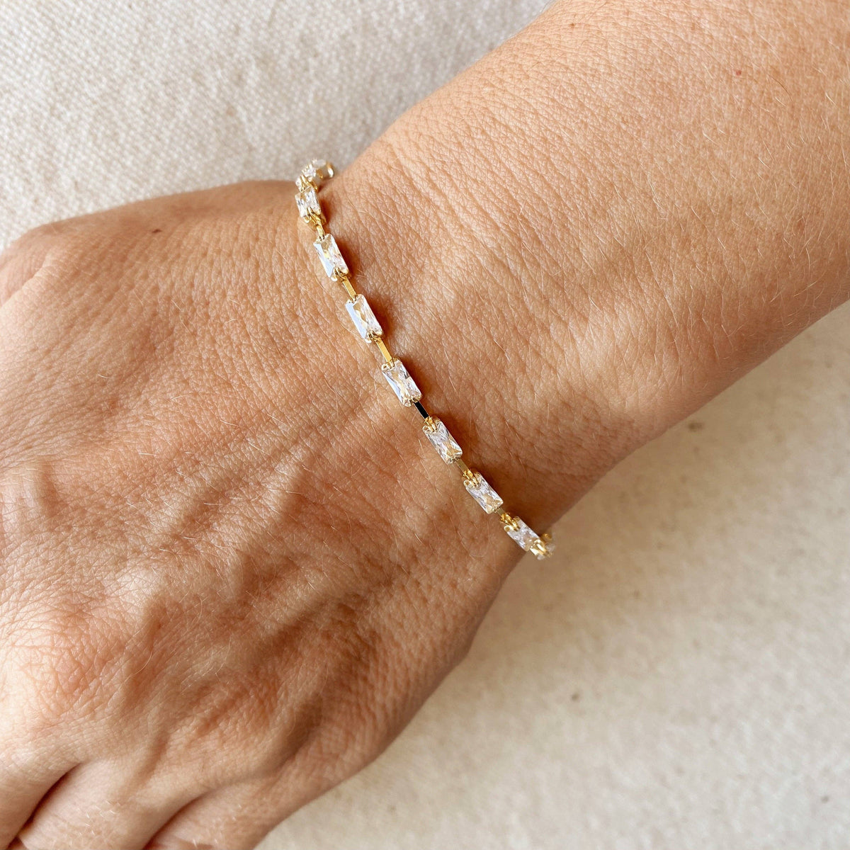 Penelope Twisted Tennis Bracelet, 18K Gold