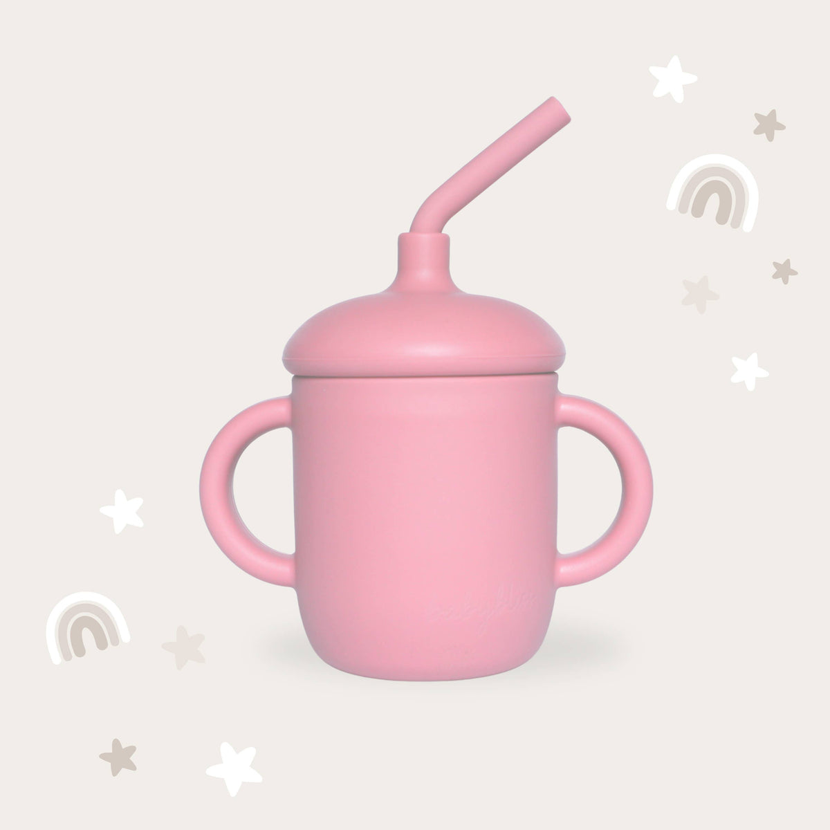 Spill-Proof Sippy Cup with Straw - Dusty Rose