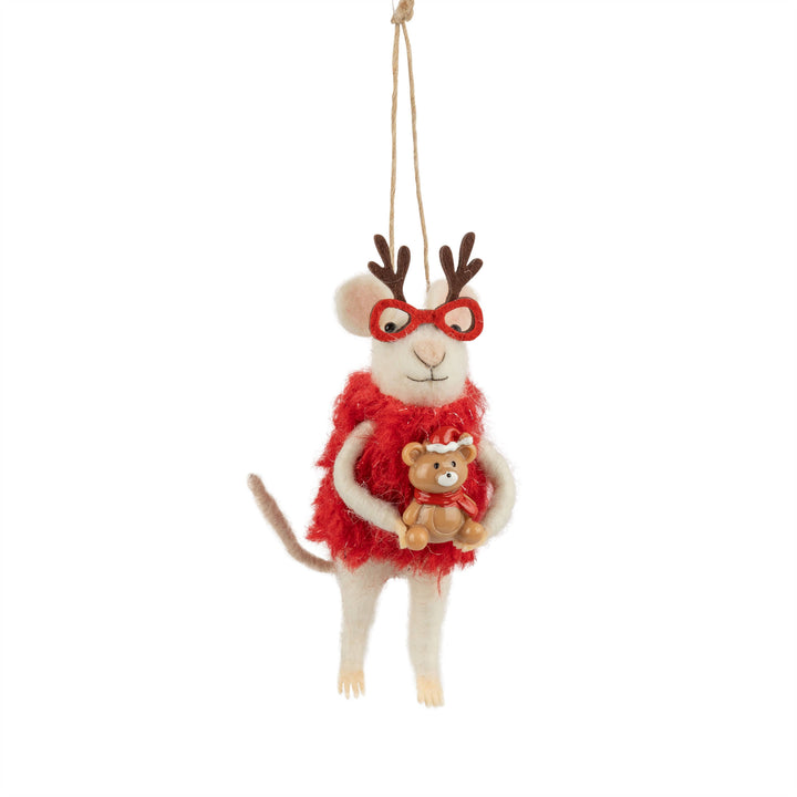 Ruby Reindeer Felt Mouse Ornament