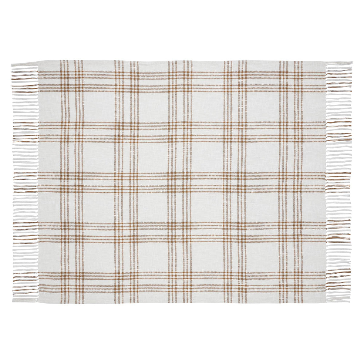 Wheat Plaid Woven Throw Blanket, 50x60, Fall Decor
