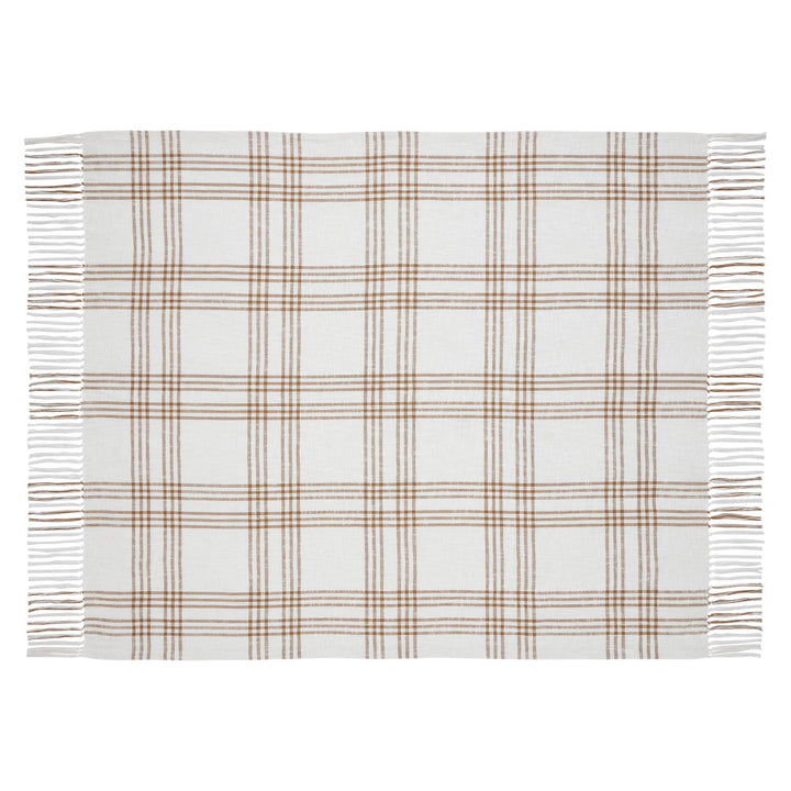 Wheat Plaid Woven Throw Blanket, 50x60, Fall Decor
