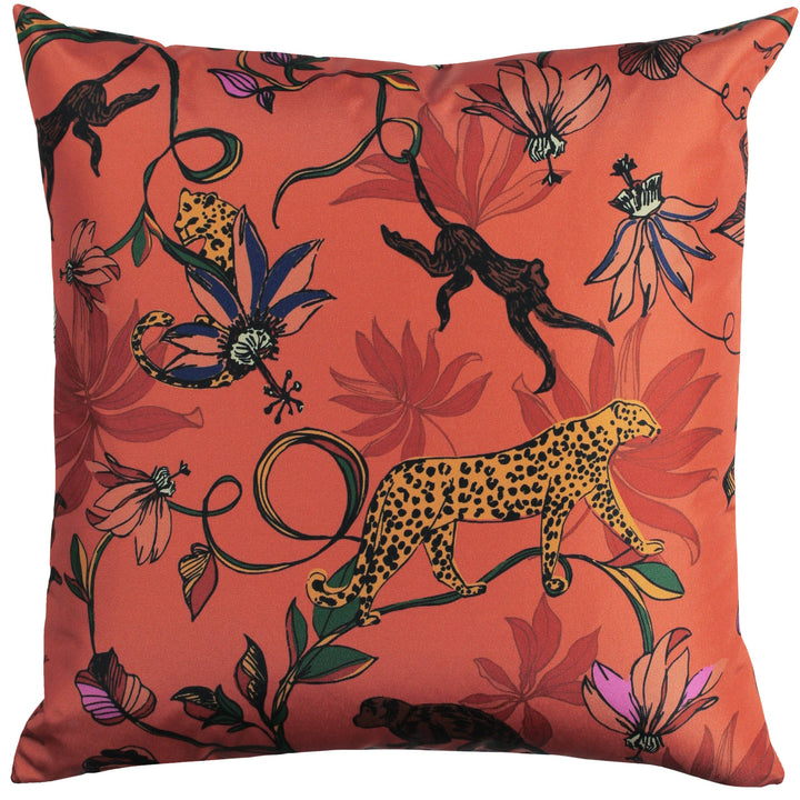 Wildlife Outdoor Cushion, Orange
