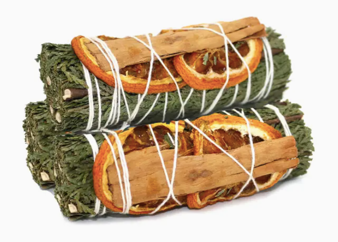 Cedar, Orange & Cinnamon Smudge Stick Bundle