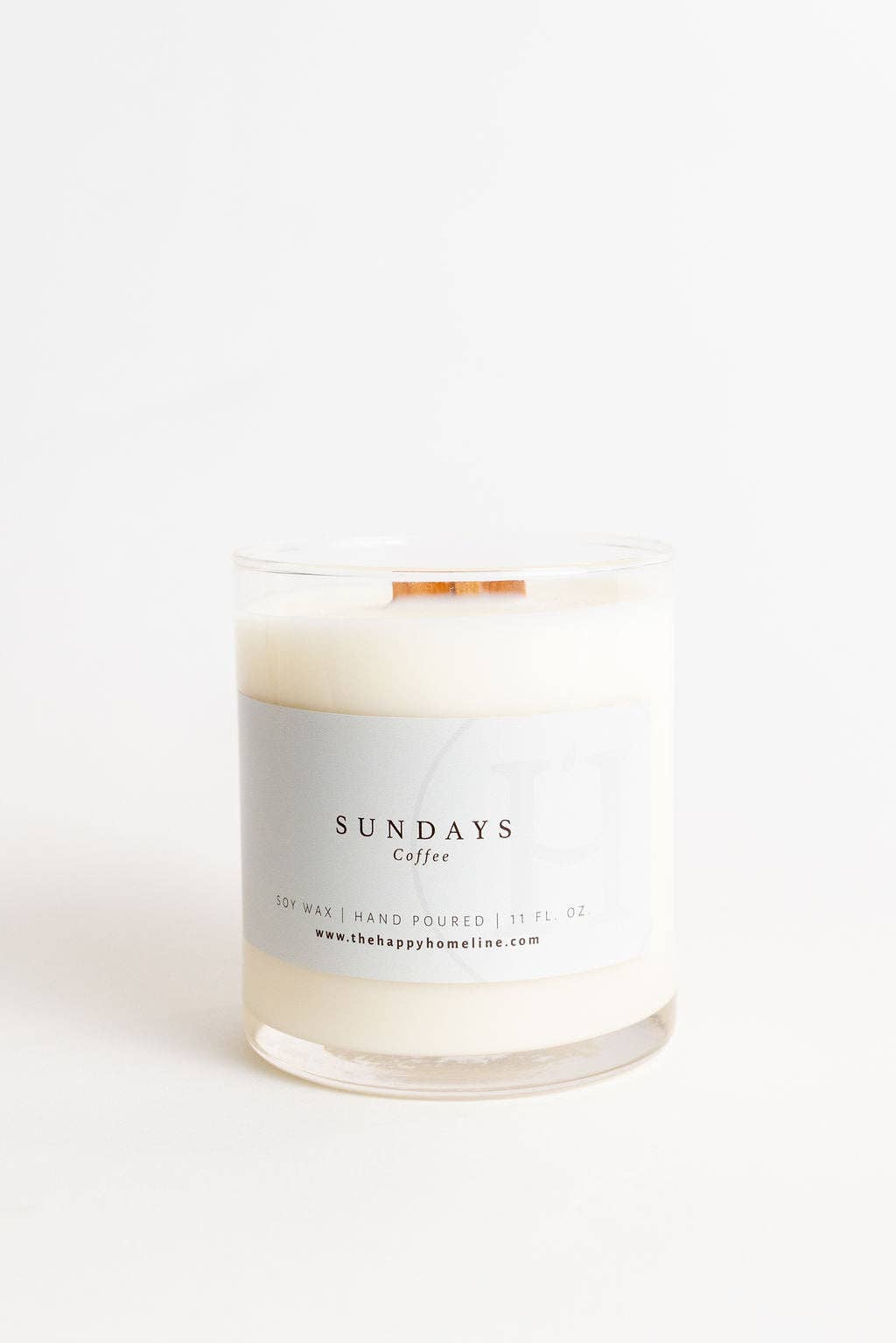 Sundays Wood Wick Coffee Candle, 11 oz