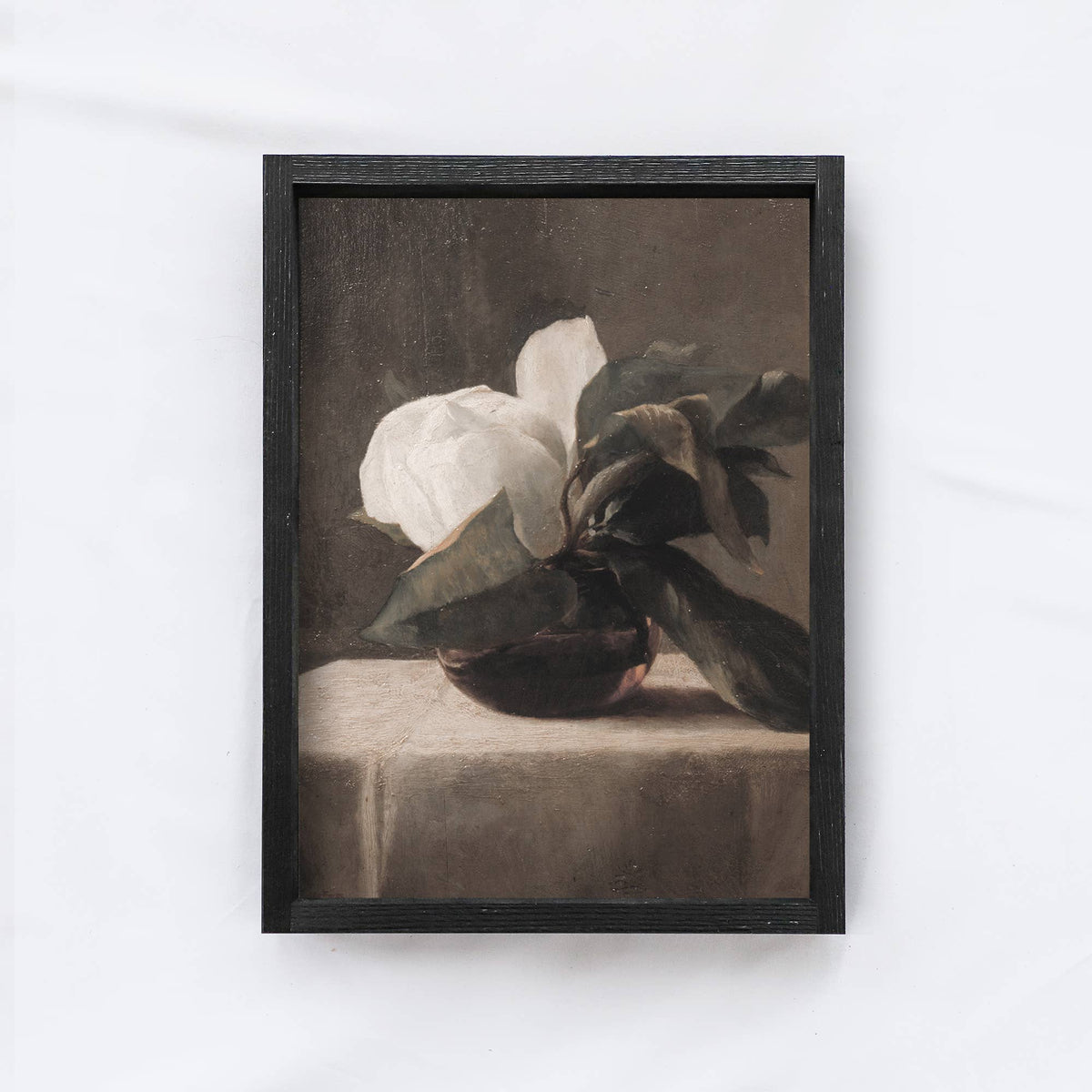 Magnolia Framed Vintage Flower Wall Art