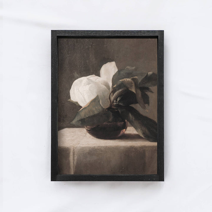Magnolia Framed Vintage Flower Wall Art