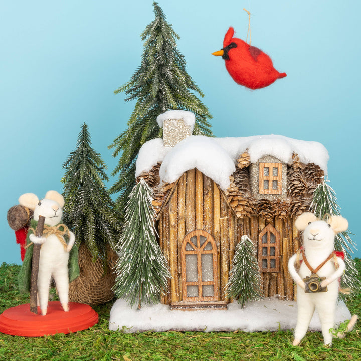 Otto Evergreen Felt Mouse Ornament
