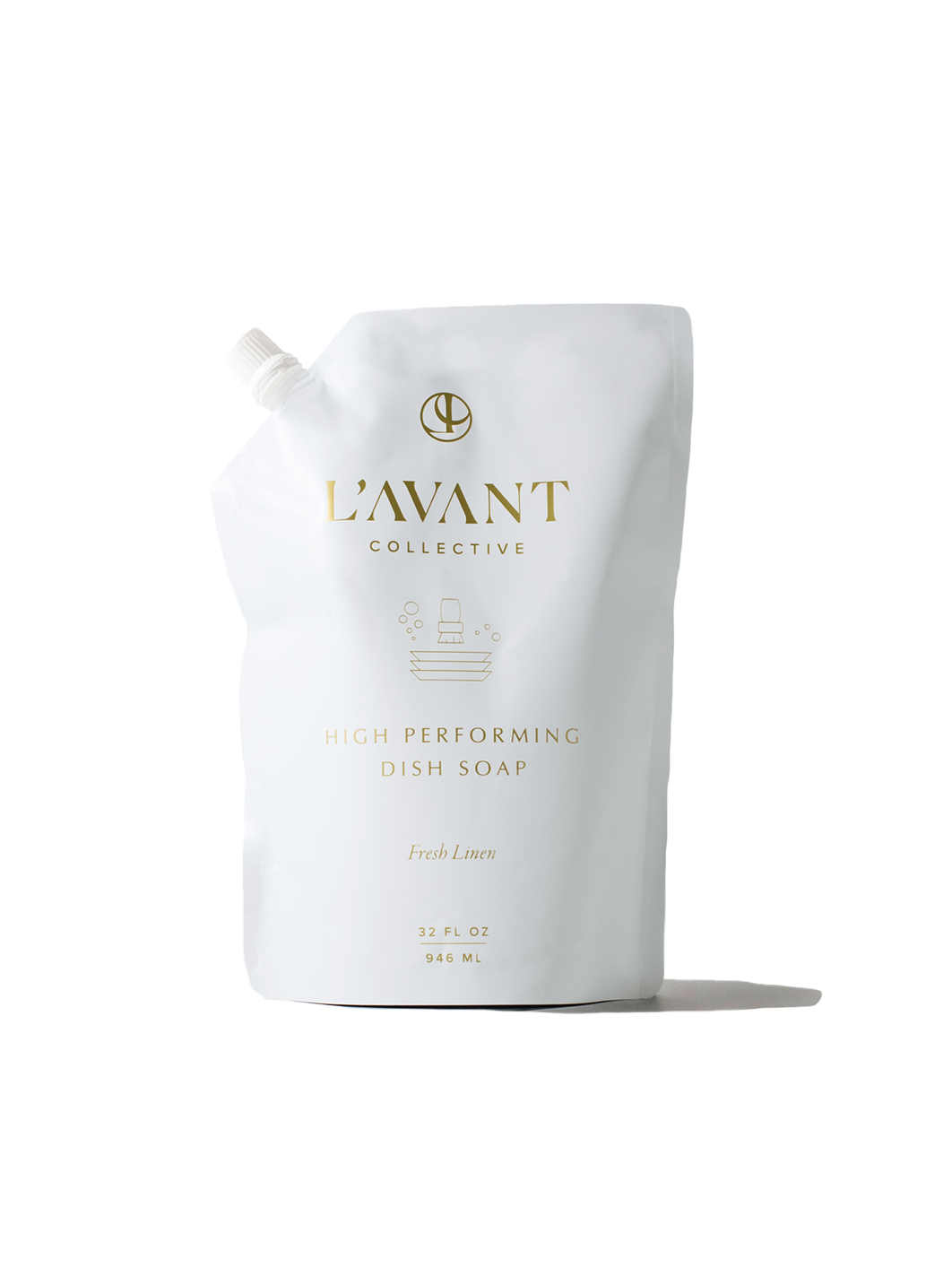 L'AVANT High Performing Dish Soap Refill, Fresh Linen 32oz