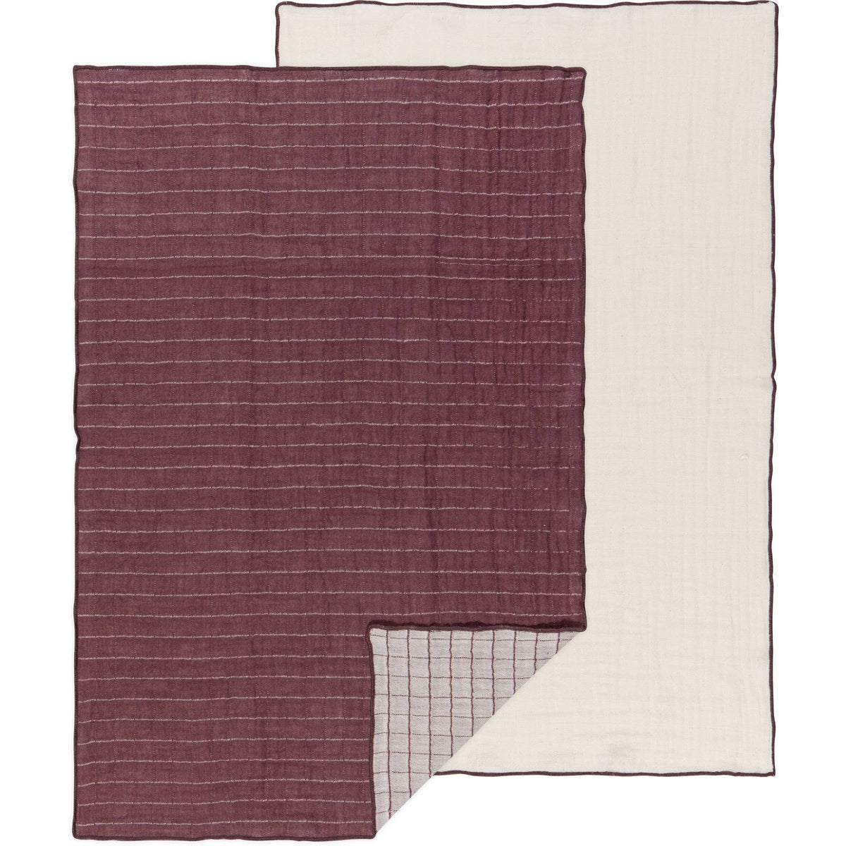 Ash Plum Double Gauze Dishtowels, Set of 2