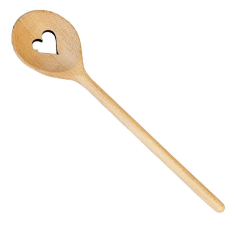 Small Wooden Spoon with Heart Cut-Out