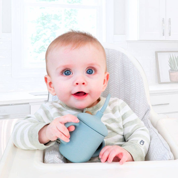 Spill-Proof Sippy Cup with Straw - Sage