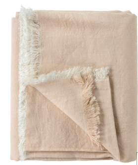 Linen Blend Tablecloth, Blush