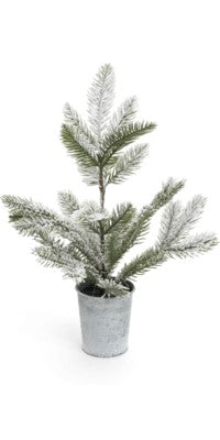 Flocked Tree in Bucket