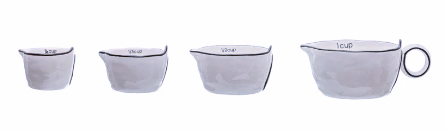 Stoneware Measuring Cups, Set of 4, by Creative Co-op