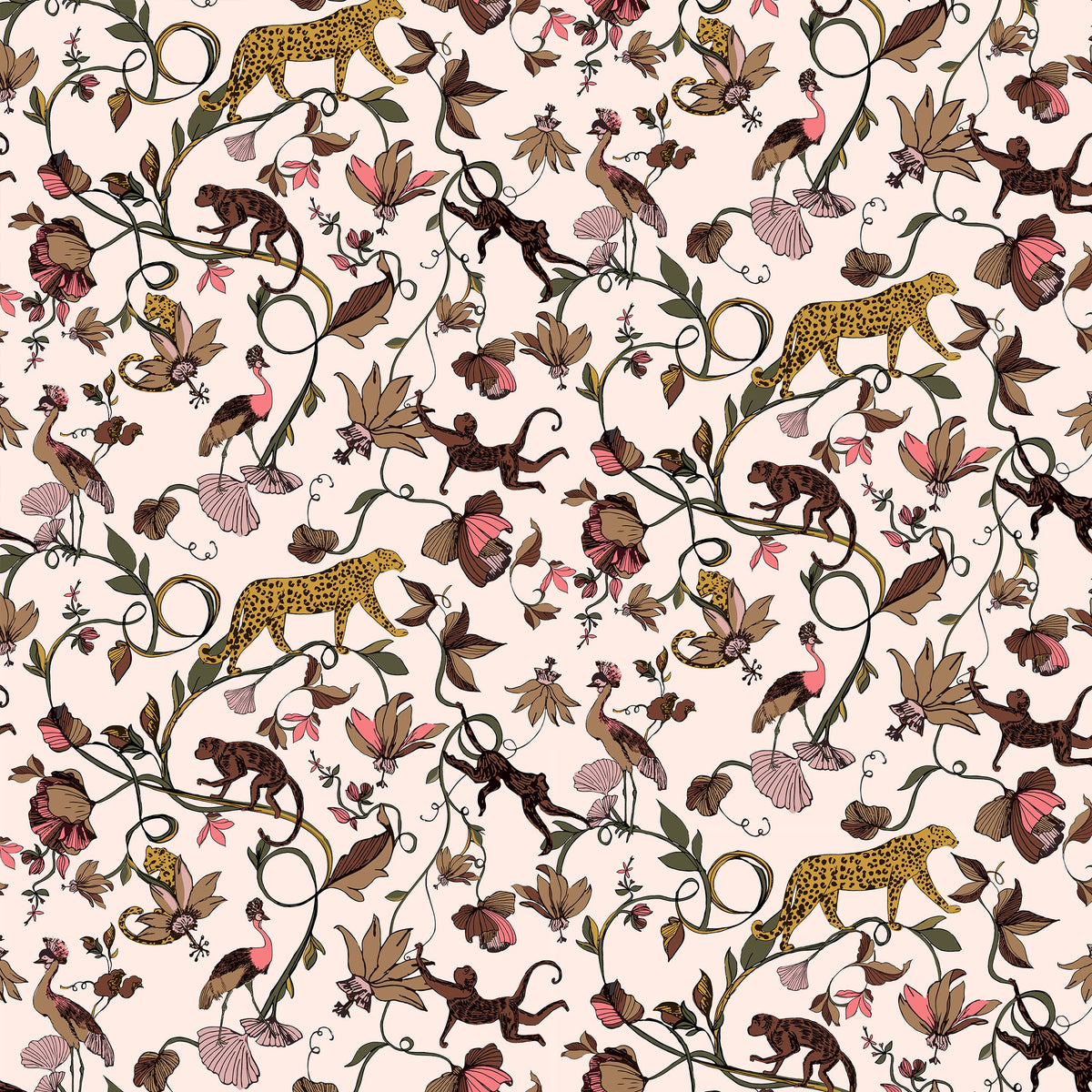 Exotic Wildlings Wallpaper, Natural