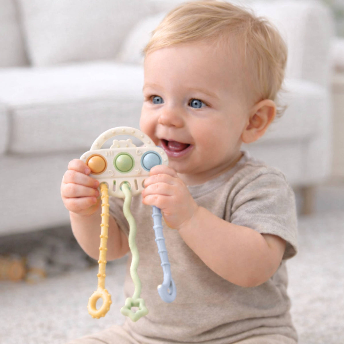 Sensory Pull String Toy - Spaceship
