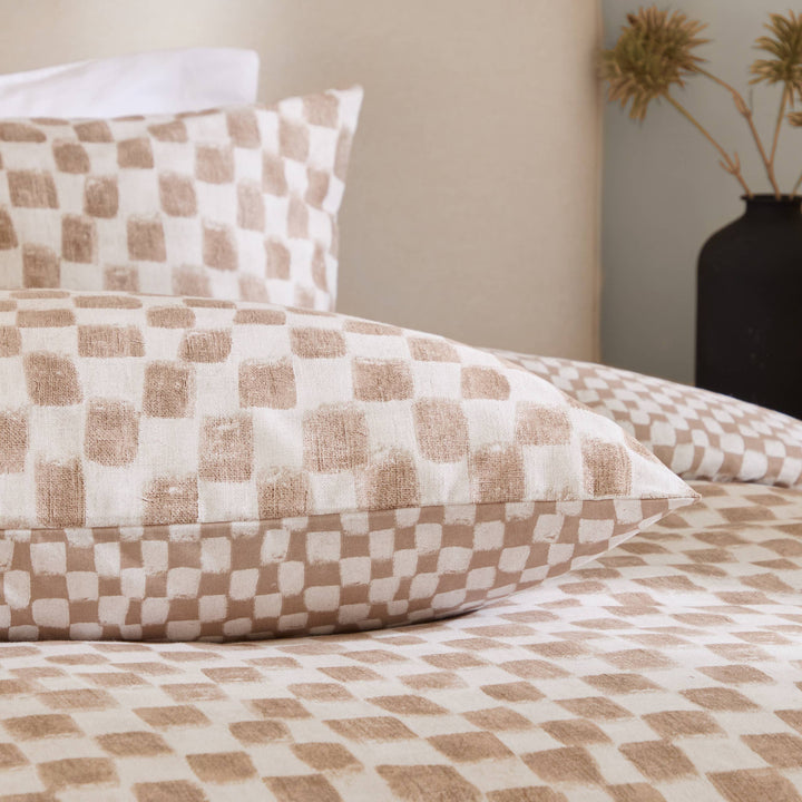Nyhavn Checkerboard Reversible Duvet Set, Tobacco