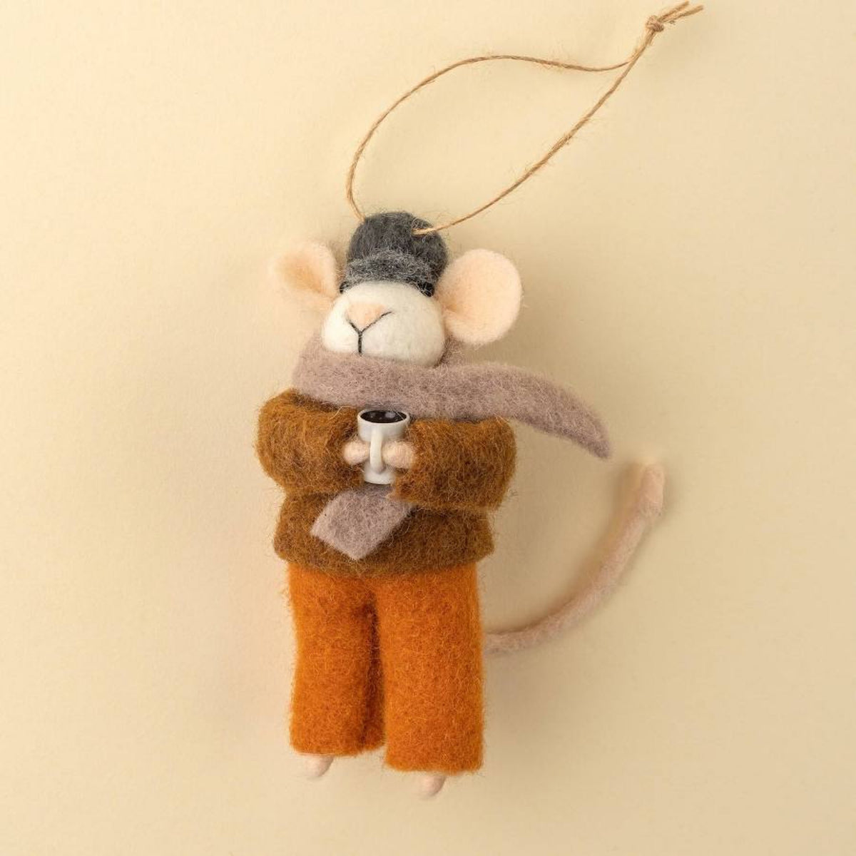 Cappuccino Carl Mouse Ornament