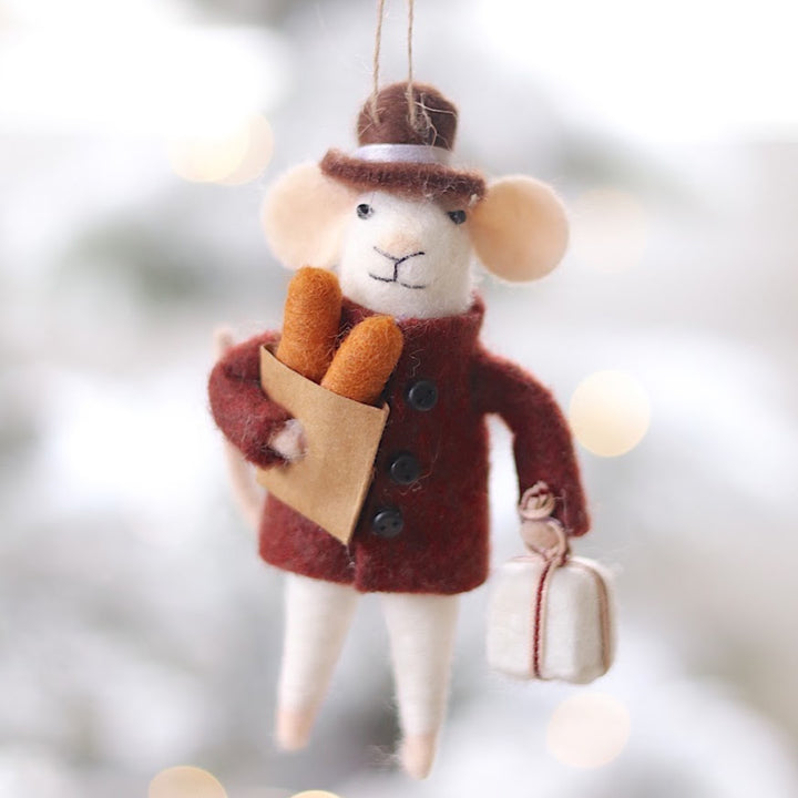 Baguette Benoit Mouse Ornament