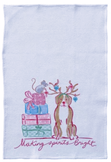 Festive Friends Waffle Weave Tea Towels