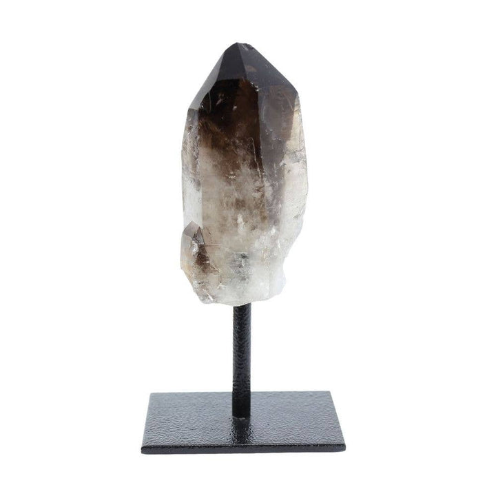 Smoky Quartz Point on Metal Stand