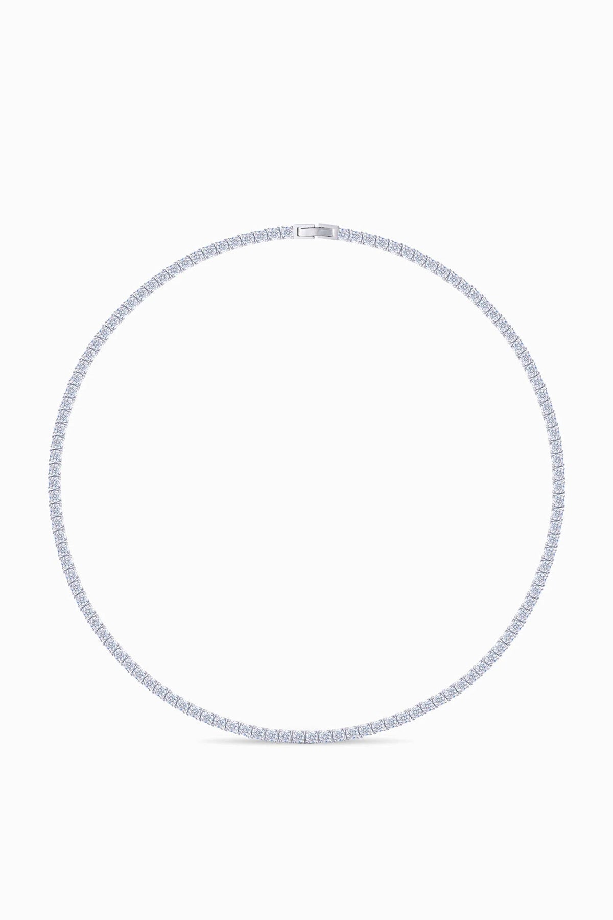 Tennis Necklace, PVD Plated Zircon
