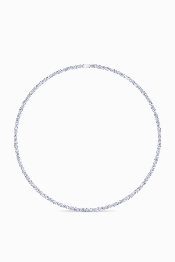 Tennis Necklace, PVD Plated Zircon