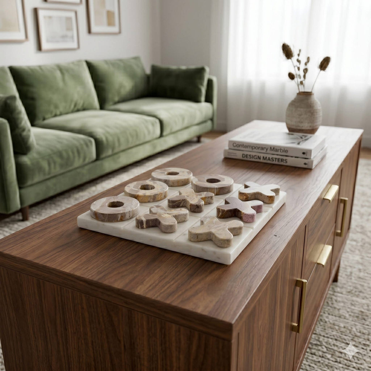 Olympian Tic Tac Toe Game, Marble