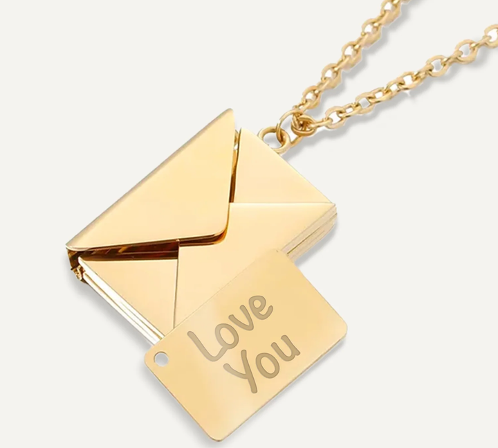 Love Letter 14K Gold Envelope Necklace