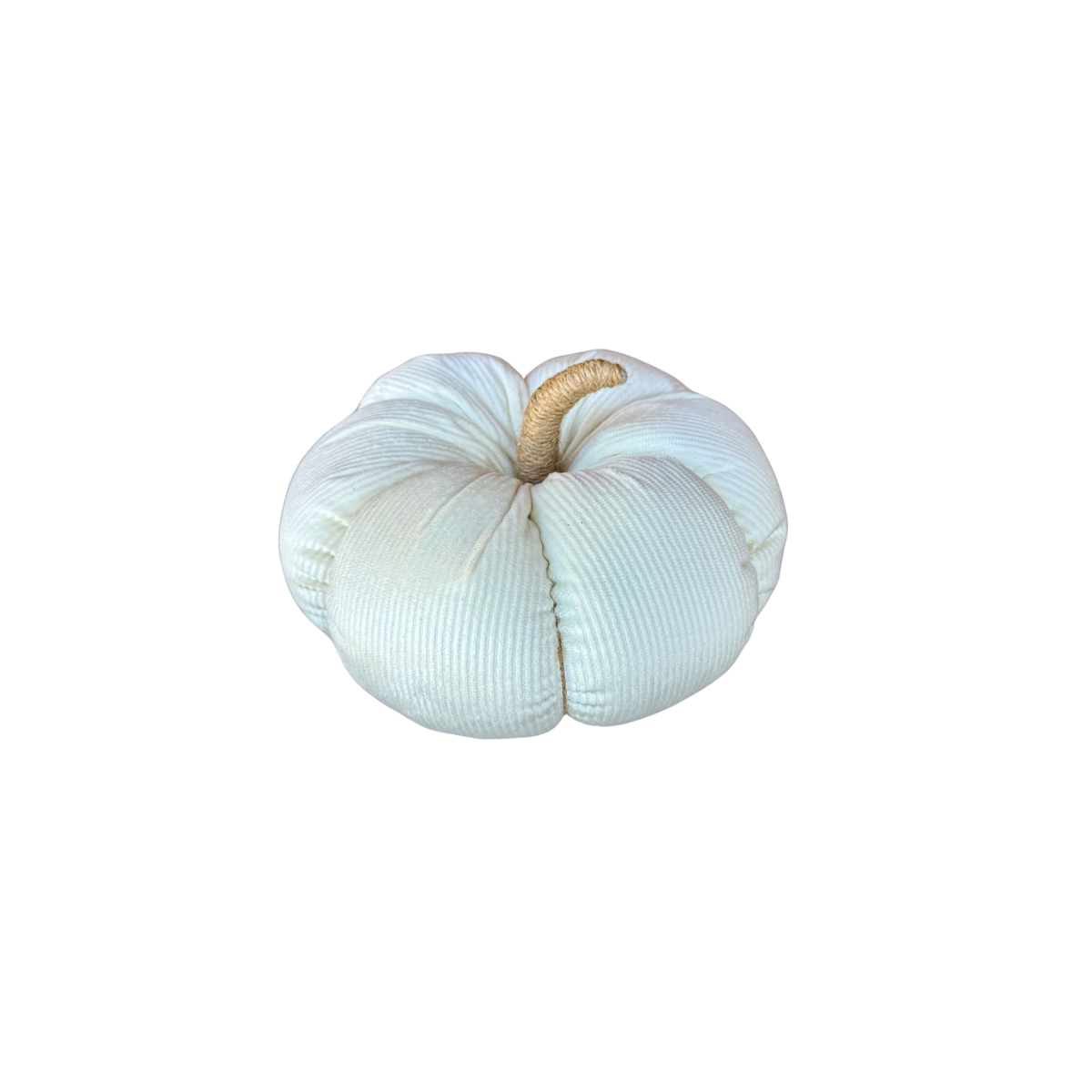 Large Cream Corduroy Pumpkin