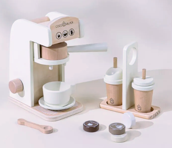 Wooden Coffee Maker Set by Coco Village