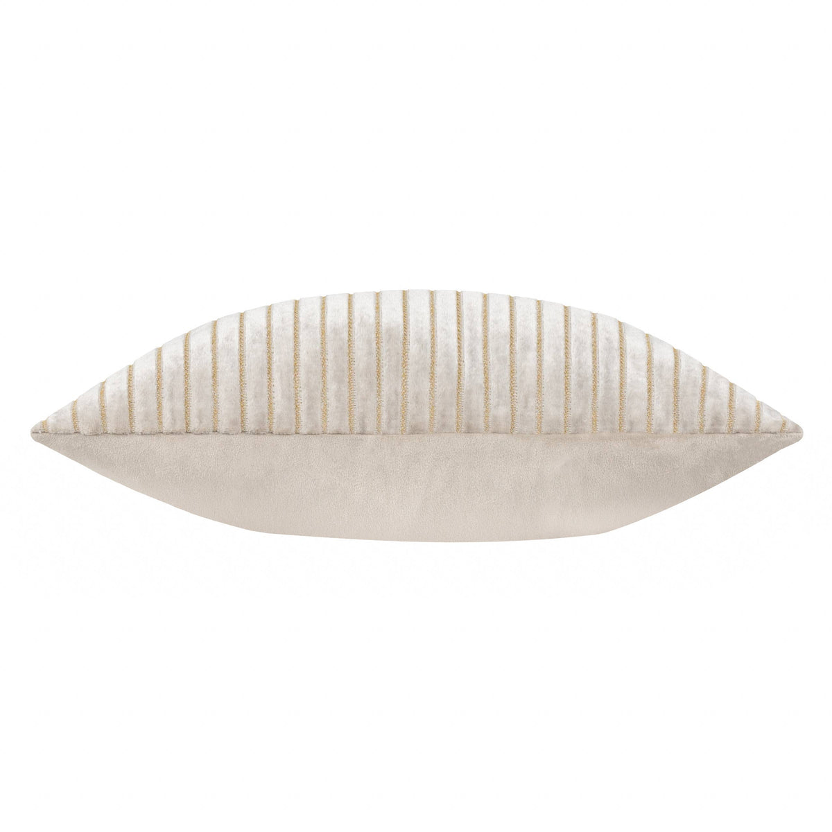 Savoy Stripe Velvet Cushion, Oyster
