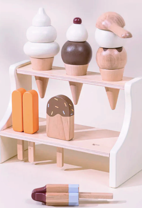Wooden Ice Cream Stand and Accessories by Coco Village
