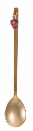 Gold Spoon with Fruit Charm