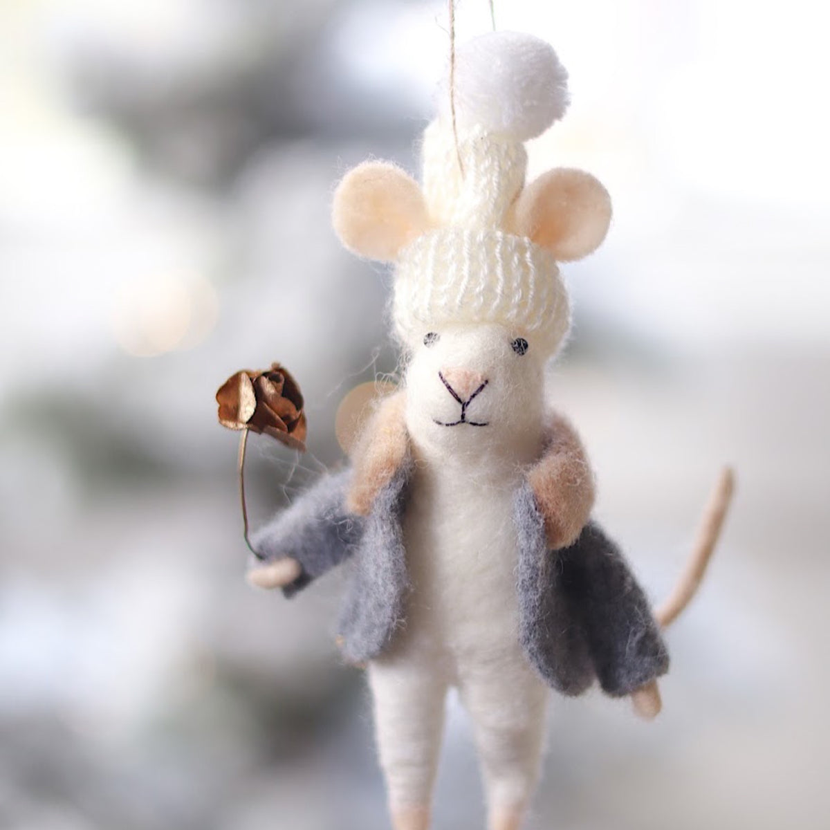 Gilded Rose Mouse Ornament