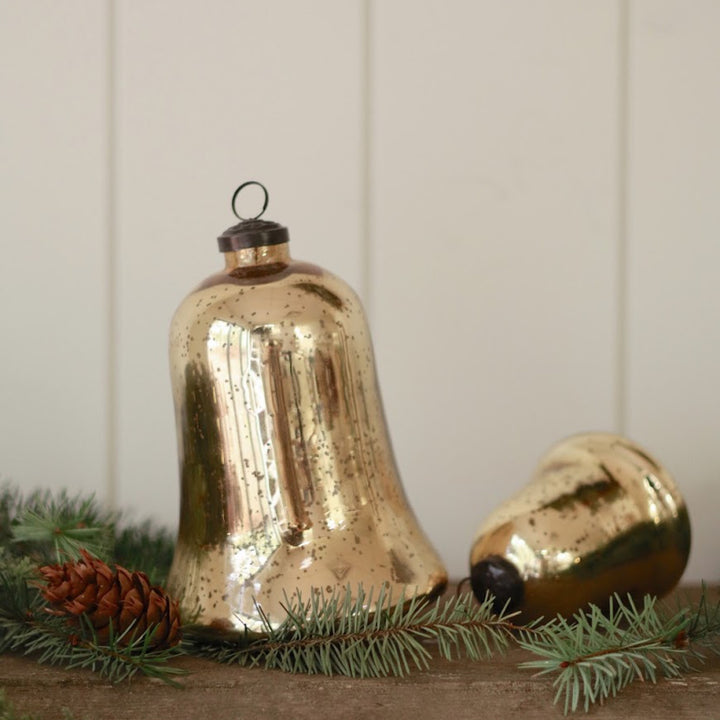 Gold Glass Bell Ornament