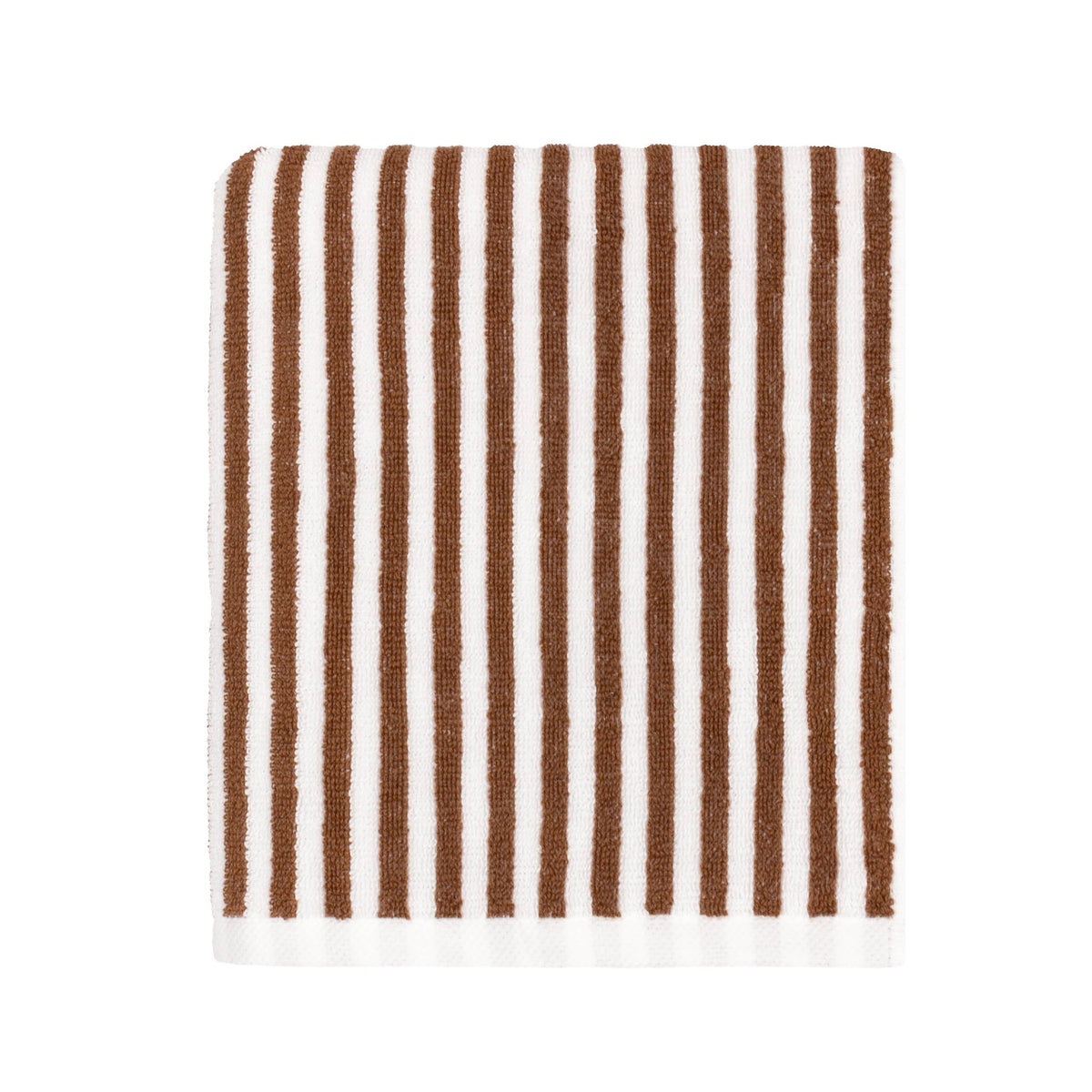 Hebden Striped Cotton Towels, Pecan