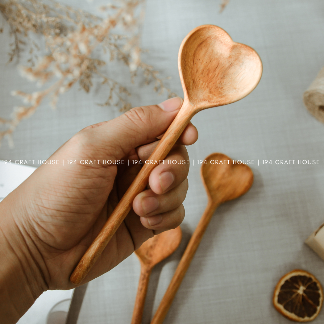 XOXO Engraved Wooden Heart Spoon, Mother's Day Gift