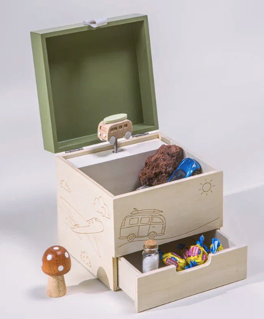 Wooden Musical Souvenir Box by Coco Village