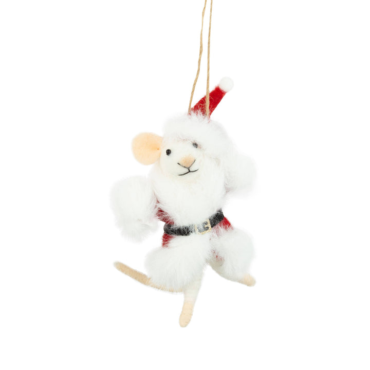 Kris Kringle Felt Mouse Ornament