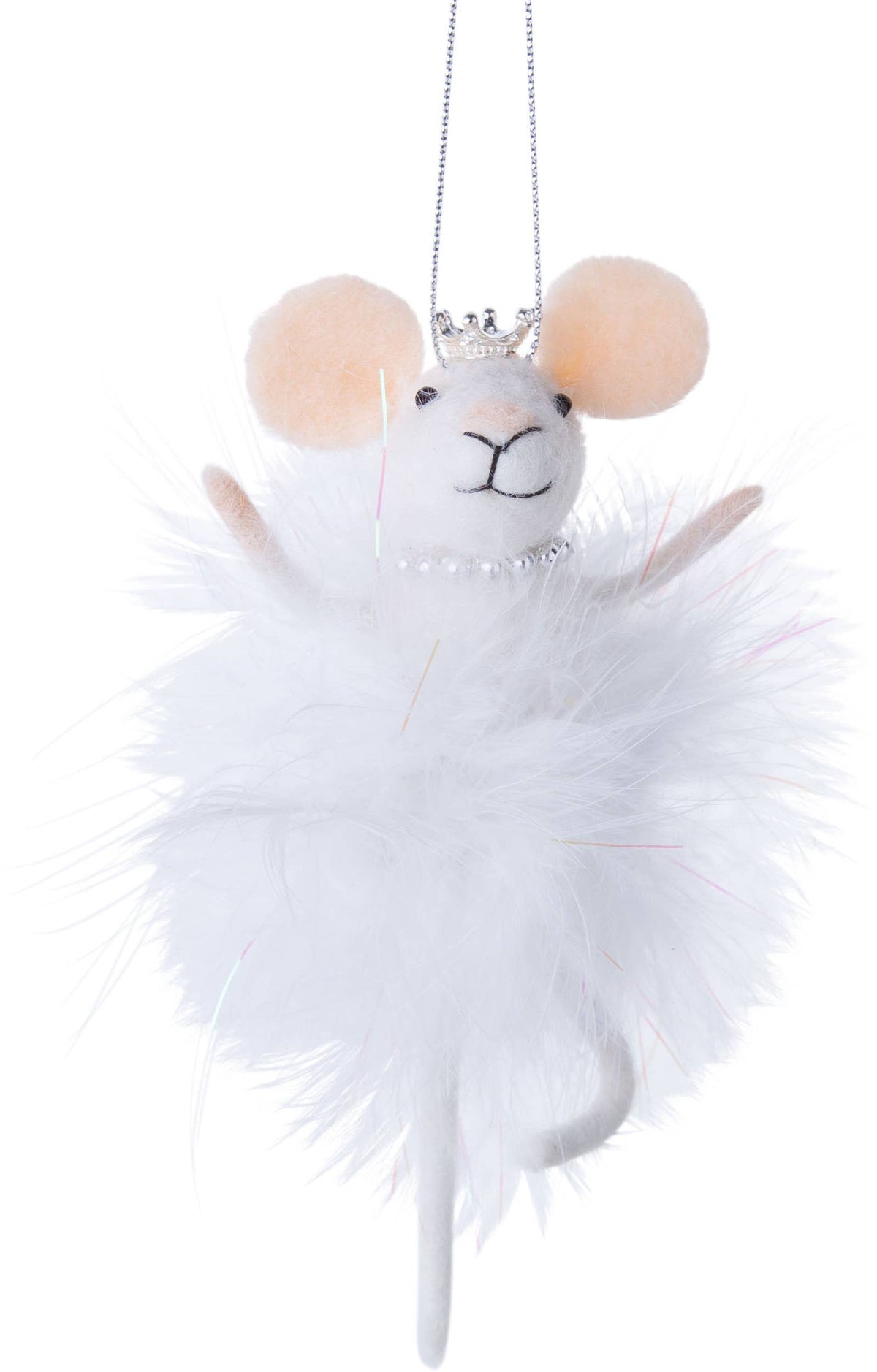 Prima Pearl Felt Mouse Ornament