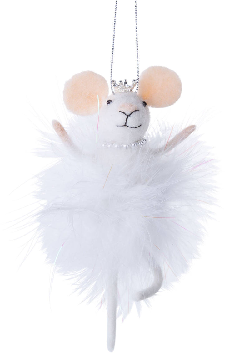 Prima Pearl Felt Mouse Ornament