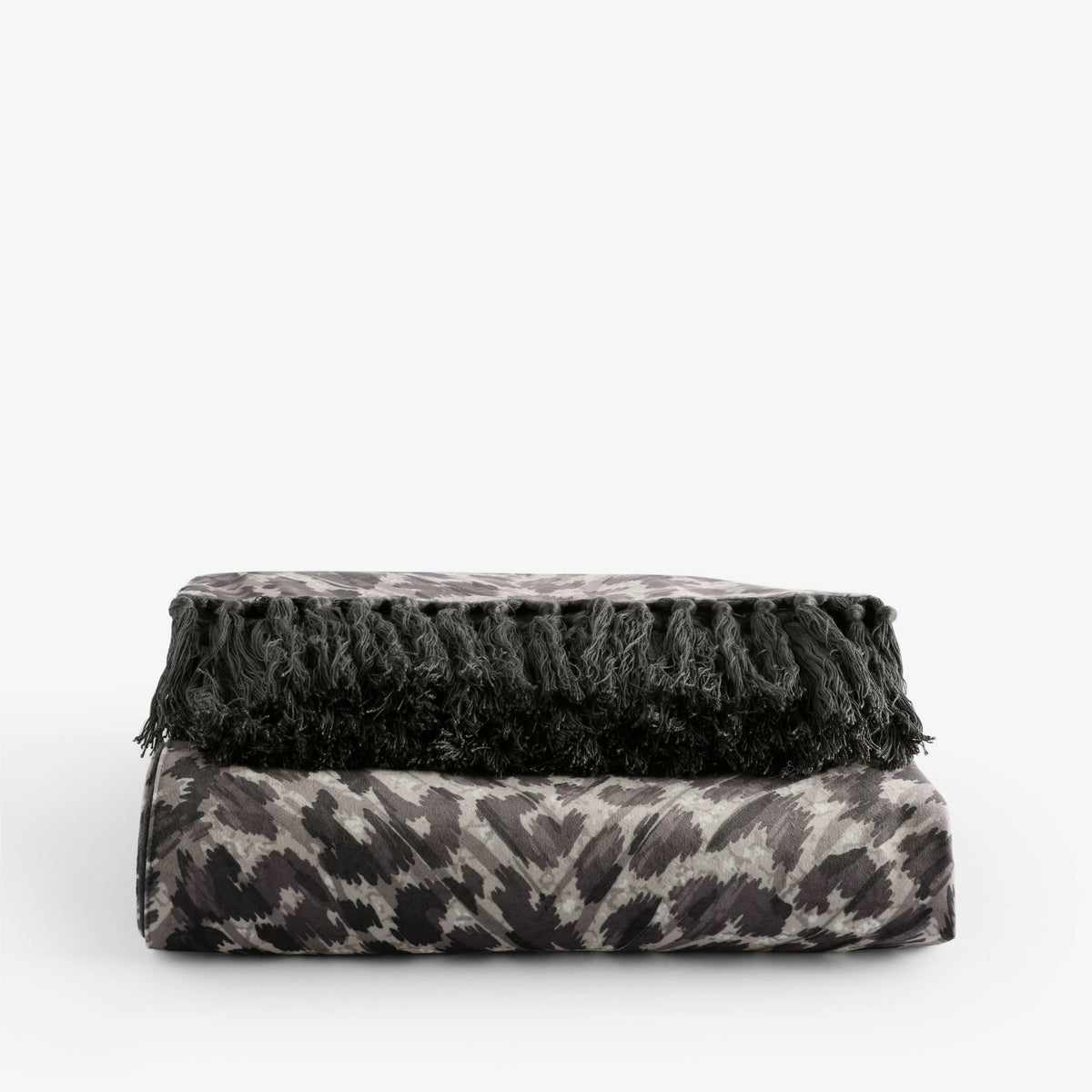 Pokot Printed Velvet Throw, Monochrome