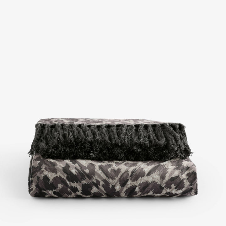 Pokot Printed Velvet Throw, Monochrome