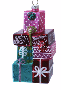 Bows & Boughs Gift Stack Ornament