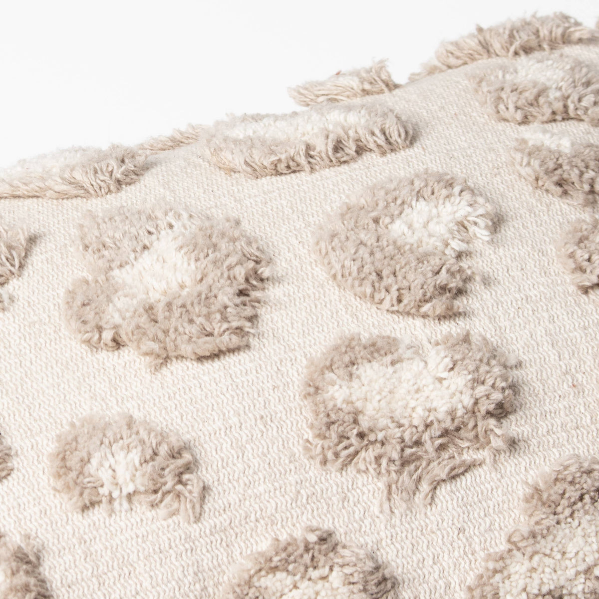 Maeve Tufted Leopard Print Cushion, Natural
